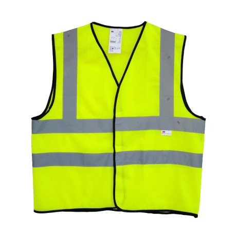 เสื้อกั๊กสะท้อนแสง 3M สีเหลืองมะนาว ไซต์ L